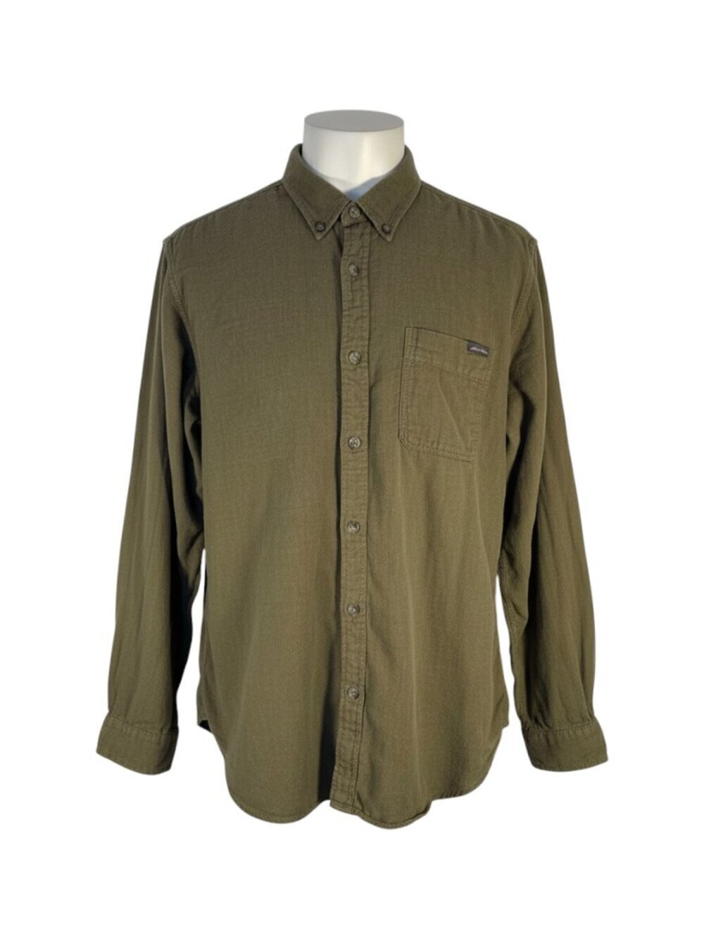Eddie Bauer Green Button-Down Shirt XL